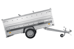 Enkelassige aanhanger op veren 264x125 UNITRAILER FORCE 264/R KIPP met BIS-zijwanden en aluminium afdekking