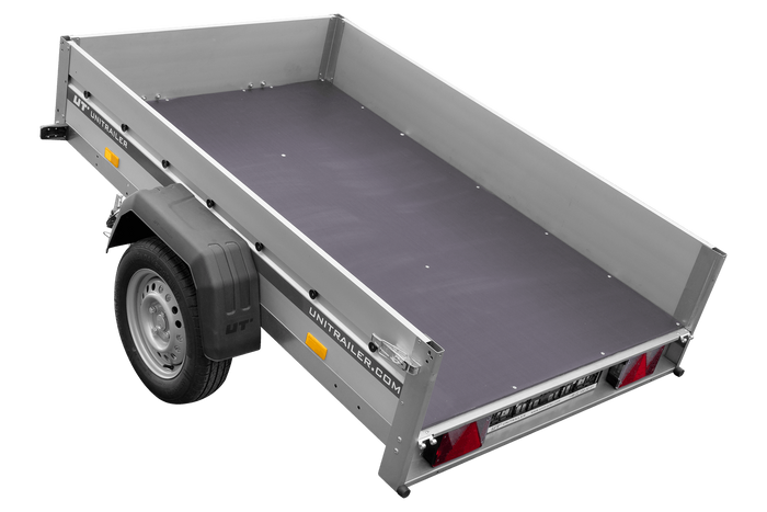 Aanhangwagen met aluminium zijwanden 200x125 Unitrailer Garden 201 KIPP ALU