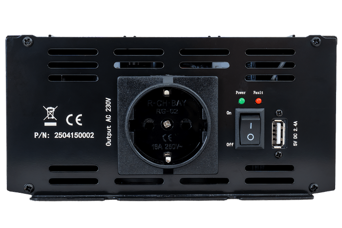 Spanningsomvormer 24V/230V (1000/2000W) KAMAR E1927