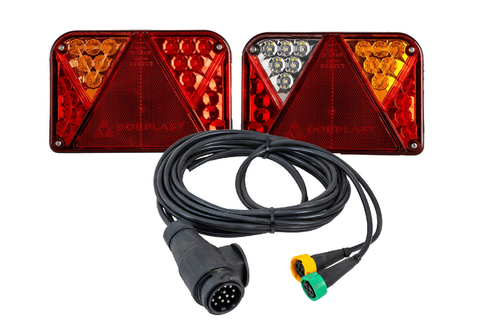 DOBPLAST DPT35 LED achterlichten + MANTES kabelboom 4,1m 13-PIN