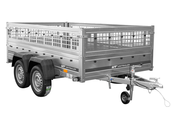Autoaanhanger 264x150 UNITRAILER GARDEN 265/2 KIPP met gaaswanden