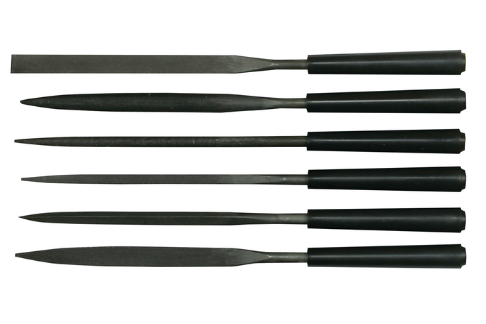 Set van zes STANLEY 0-22-500 naaldvijlen, lengte 160 mm