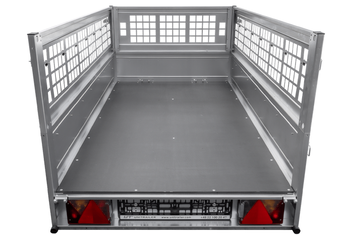 Lichte aanhanger 200x106 UNITRAILER GARDEN 200 KIPP met gaaswanden