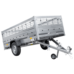 Enkelassige aanhanger 264x125 UNITRAILER GARDEN 264 KIPP met gaaswanden