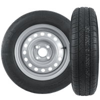 Set van twee wielen voor aanhangwagens UNITRAILER / TEMARED / ANSSEMS / EDUARD / HAMBAUR BAND KENDA 145/80 R13 78N STARCO VELGEN 4Jx13"H2 4x100 ET:30