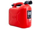 10L HERMON kunststof jerrycan met trechter, rood