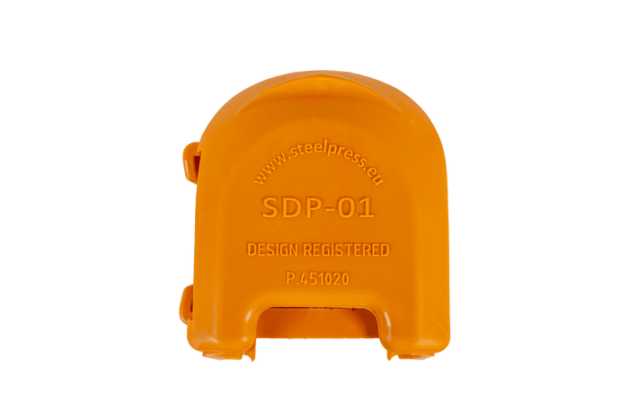 Veiligheidsafdekking voor de STEELPRESS SDP-01 Soft Dock kogelkoppeling met ruimte voor de stekker.