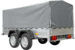 Twee-assige aanhanger 264x125 UNITRAILER GARDEN 264/2 KIPP met H-800 frame en grijze kap