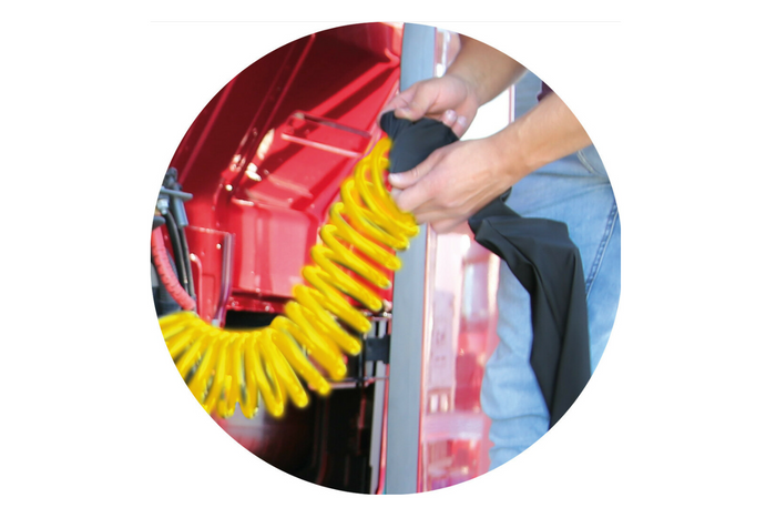 LAMPA Truck-Tights spiraalkabelhoes 97170 flexibele huls rood 220 cm diameter 11 cm