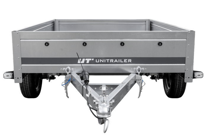 Enkelassige aanhangwagen op veren 200x125 UNITRAILER GARDEN 201/R KIPP
