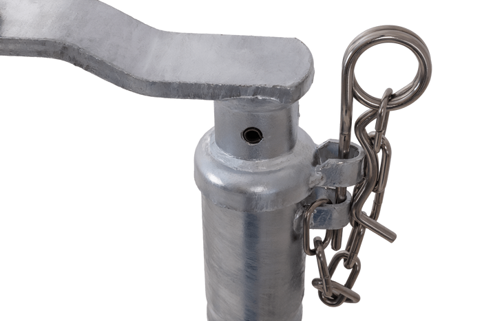 KNOTT TK48 neuswiel met gegolfde buis, 300 kg, 48 mm, 700-940 mm