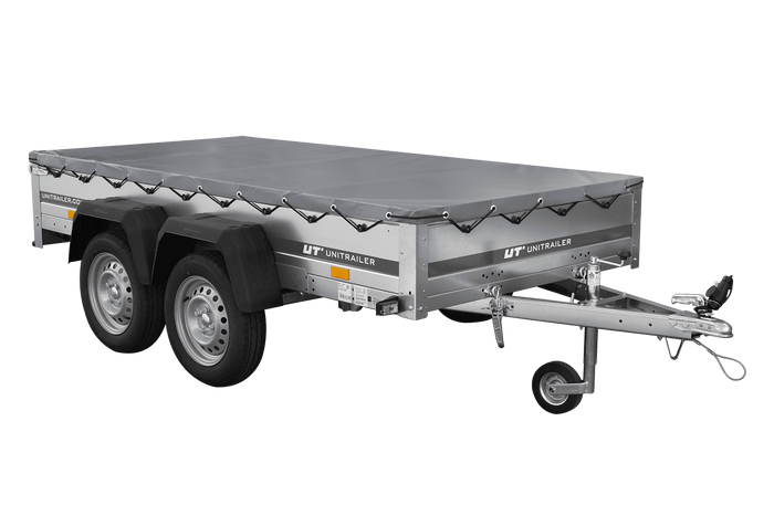 Twee-assige aanhanger 264x125 UNITRAILER GARDEN 264/2 KIPP met H-0 frame en grijze kap