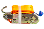 Set van vier UNITRAILER 2m/50mm/5t oranje transportbanden met spaninrichting