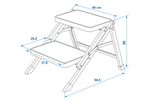 ProPlus 360823V01 Opvouwbare campingtrap, twee treden, draagvermogen 150 kg