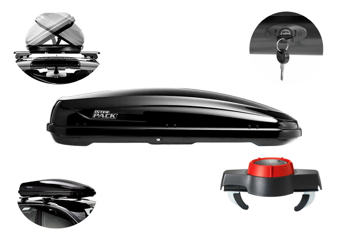 Inter Pack Traxer 8.6 dakkoffer, zwart metallic