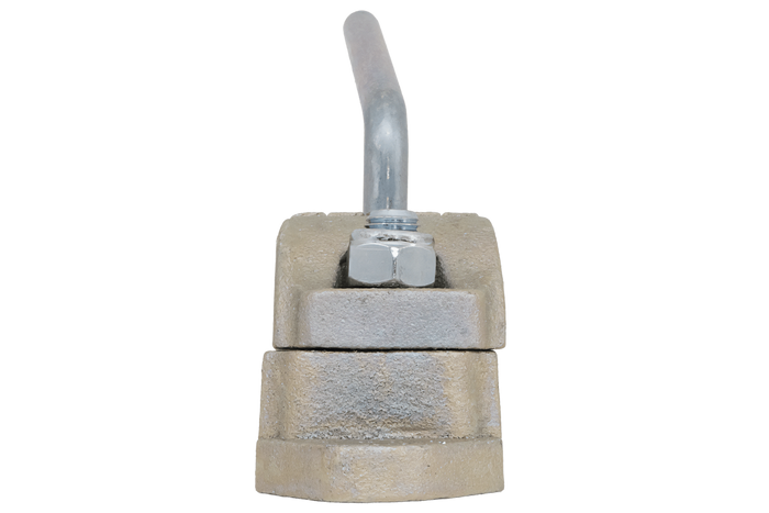 KNOTT B48C6 gietijzeren steunwielklem voor gegolfde buizen van 48 mm