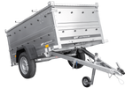 Lichte aanhanger 200x106 UNITRAILER GARDEN 200 KIPP met BIS-zijwanden en aluminium afdekking