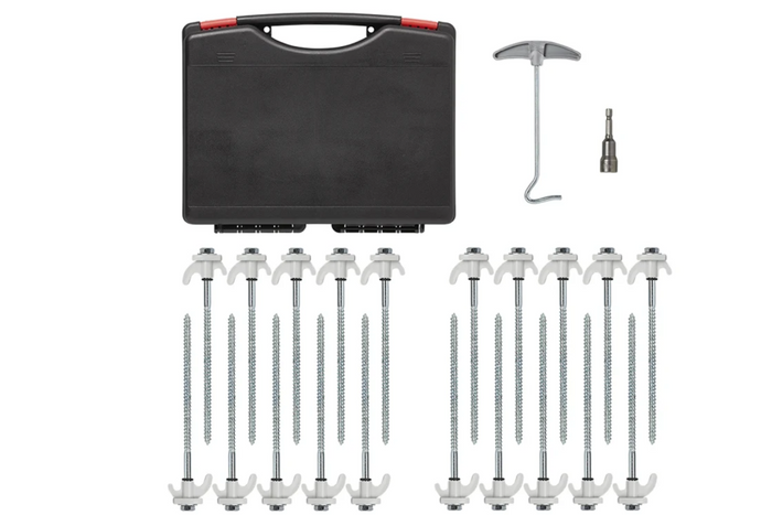 Set schroefbare tentharingen voor ProPlus 365014 metalen haringen met haak 20x20cm