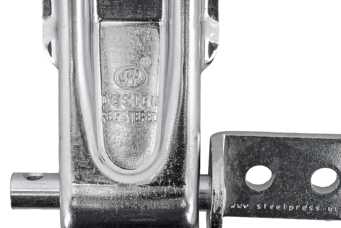 Zijscharnier met handgreep STEELPRESS ZW-01.270A+UZ-01B complete aanhangerzijmontage