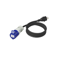 Adapter met geaarde stekker en CEE-aansluiting 16A ProPlus 373527DE kabel 150 cm