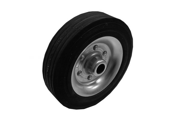 Reservewiel voor het KNOTT 405725.001 neuswiel, gemaakt van massief rubber, 225x65 mm.