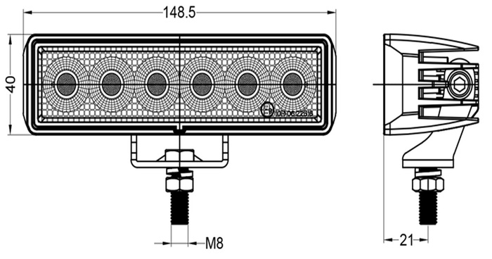 TT TECHNOLOGY LED werklamp reflector TT.13318 24xLED 1920lm rechthoekig 