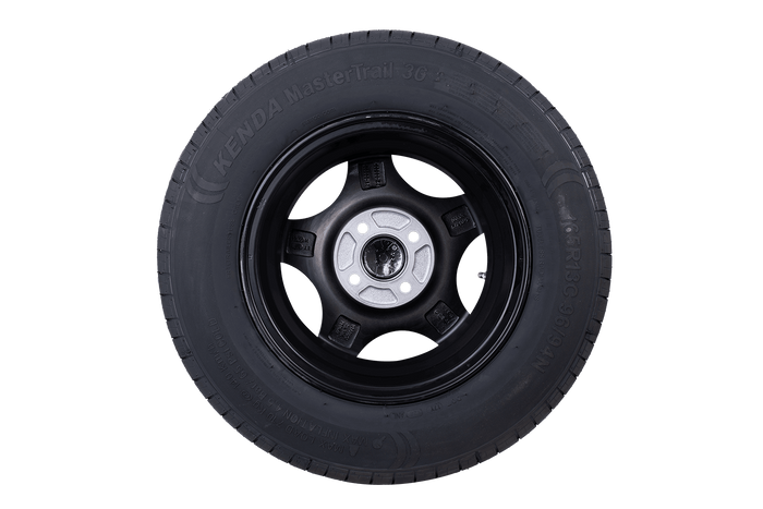 OUTLET Versterkt aanhangwagenwiel BAND KENDA 165 R13C 96/94N ALU VELG STARCO 5Jx13 4x100 ET:30 60,5mm