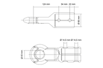 KNOTT KK6220S oogkoppeling voor 3500 kg aanhangwagen met 60 mm buisvormige dissel