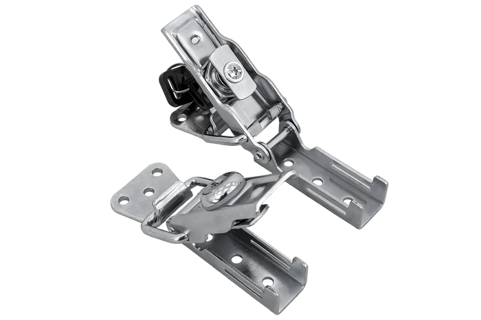 Set zijhaken met WINTERHOFF BVS 60-1 + BVSG 60-A bevestigingsmiddelen, compleet aanhangwagen zijslot met sleutel