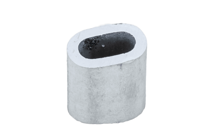 Aluminium connector voor touwen DROMET ZLA.3 bus voor 3mm touwen