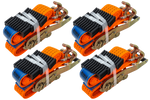 Set van vier 3-punts transportbanden met spanner voor UNITRAILER trailer 3m/50mm/4t oranje
