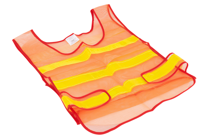 HERMON XXL oranje reflecterend vest met klittenband aan de zijkant