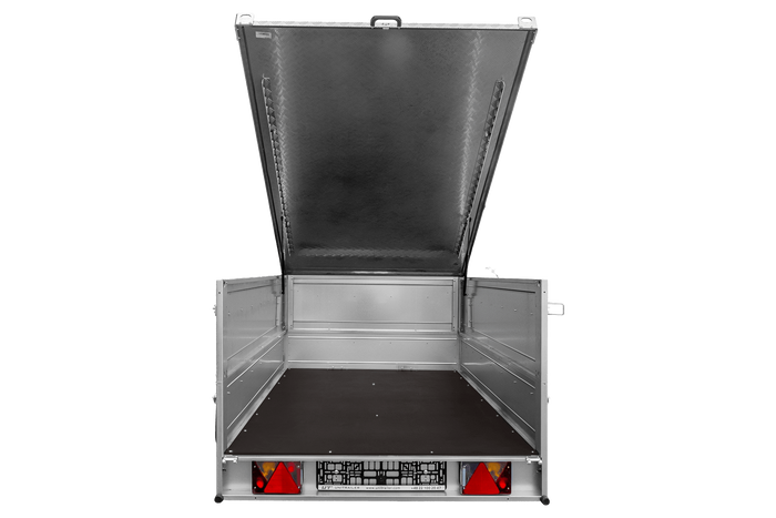 Lichte aanhanger 200x125 UNITRAILER GARDEN 201 KIPP met BIS-zijwanden en aluminium afdekking
