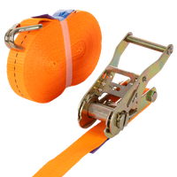 UNITRAILER 12m/25mm/1t oranje spanband met spanner