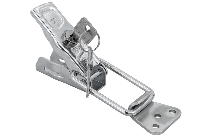 Zijkoppeling met STEELPRESS ZB-13A+Z-11A bevestiging, compleet slot aan de zijkant van de aanhanger met sleutel