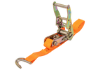 Set van vier UNITRAILER 3m/25mm/1t oranje transportbanden met spaninrichting