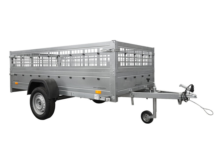 Enkelassige aanhanger 264x125 UNITRAILER GARDEN 264 KIPP met gaaswanden