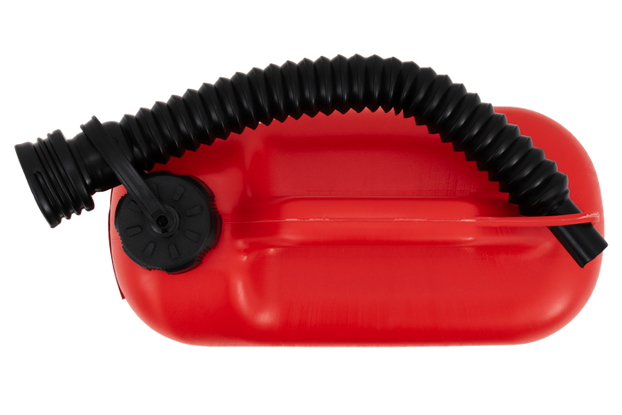 5L HERMON kunststof jerrycan met trechter, rood