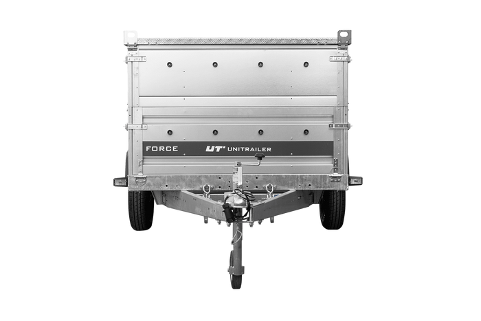 Enkelassige aanhanger 264x125 UNITRAILER FORCE 264 KIPP met BIS-zijwanden en aluminium afdekking