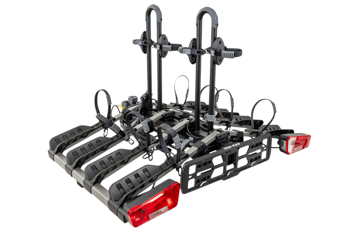 Inter Pack New Spider 4 fietsendrager voor op de trekhaak, geschikt voor 4 fietsen