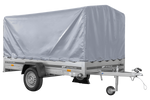 Autoaanhanger op veren 264x150 UNITRAILER GARDEN 265/R KIPP met H-1100 frame en grijze afdekking