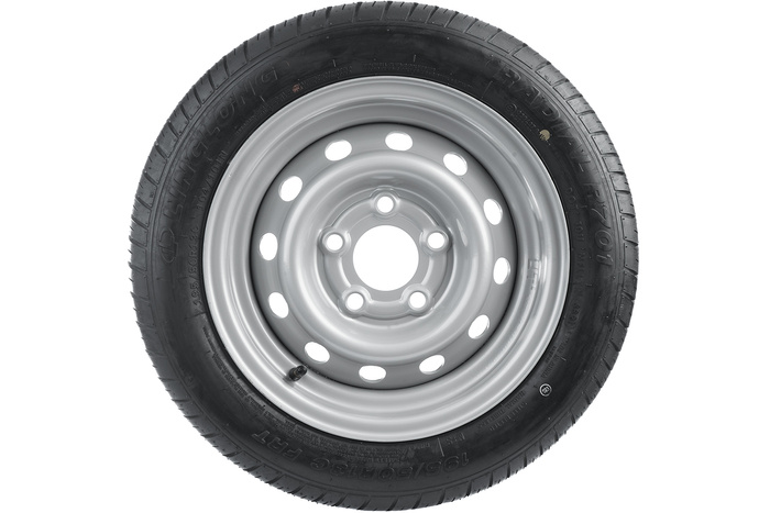 Set van twee versterkte wielen voor aanhangwagen LINGLONG BAND 195/50 R13C 104/101N UNITRAILER VELG 5.5Jx13"H2 5x112 ET 30