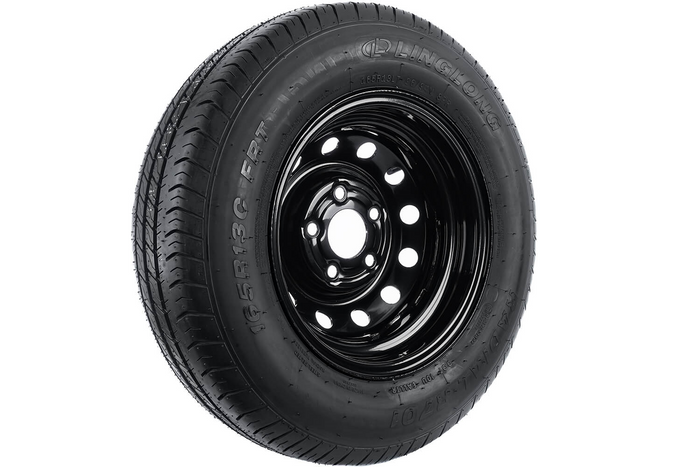 Versterkte wiel voor aanhangwagen LINGLONG BAND 165/80 R13C 96/94N UNITRAILER VELG zwart 4.5Jx13"H2 5x112 ET 30