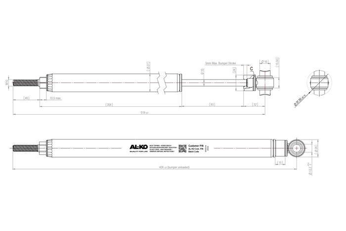 AL-KO 200V oplooprem/remschokdemper