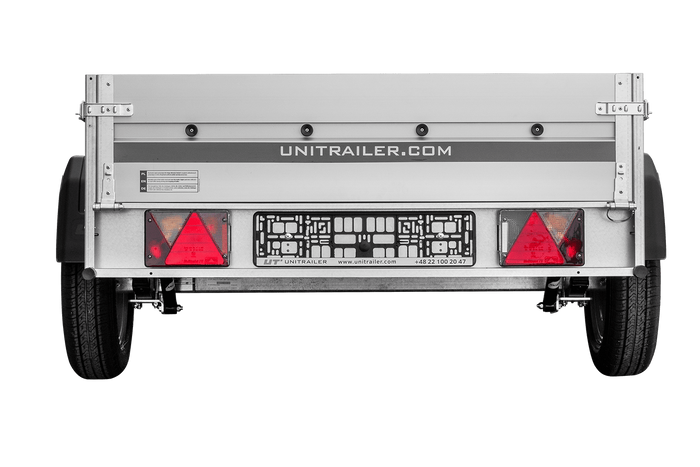 Aanhangwagen op veren met aluminium zijwanden 200x125 Unitrailer Garden 201/R KIPP ALU