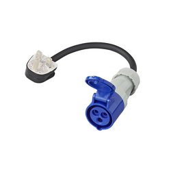 Adapter met CEE-stekker en UK-stopcontact, UK ProPlus 373522DE-kabel, 40 cm, 16A, 230V 