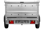 Lichte aanhanger 200x125 UNITRAILER GARDEN 201 KIPP met BIS-zijwanden en aluminium afdekking