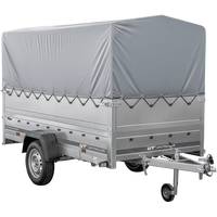 Lichte aanhangwagen op veren 264x125 UNITRAILER GARDEN 264/R KIPP met BIS zijwanden, H-800 frame en grijze afdekking