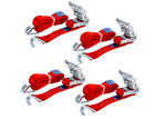 Set van vier UNITRAILER 6m/35mm/2t rode transportbanden met spaninrichting