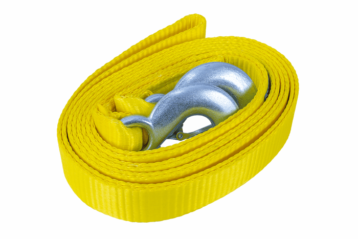 Sleepkabel met haken UNITRAILER sleepband 5m/50mm/7,5t geel